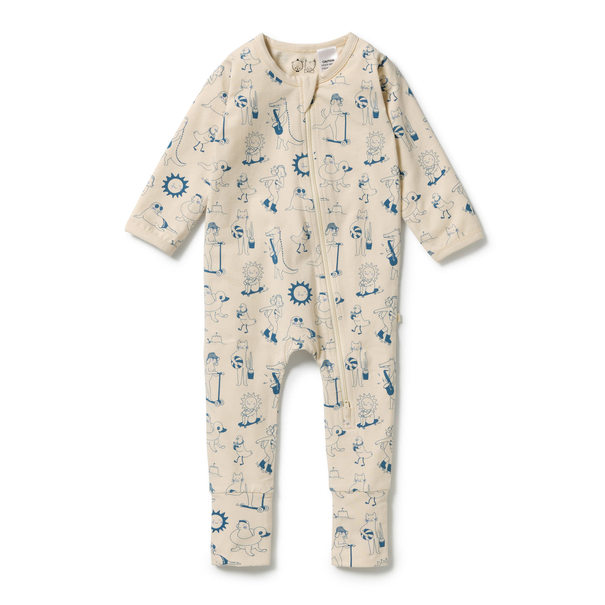 Organic Zipsuit with Feet | Tout est Magique