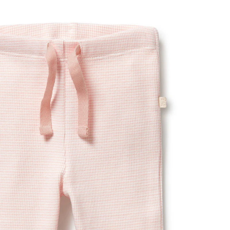 Organic Stripe Rib Legging | Cantaloupe