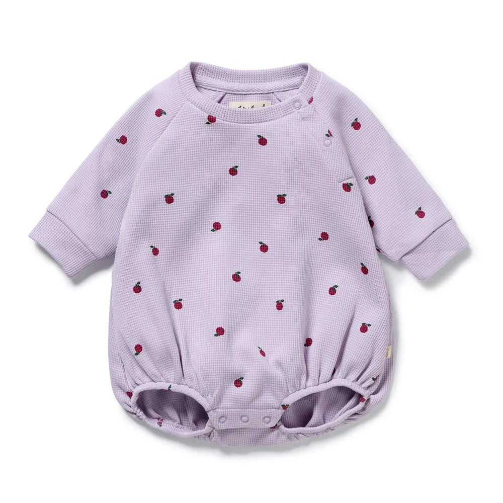 Organic Waffle Bodysuit | Berry Plum