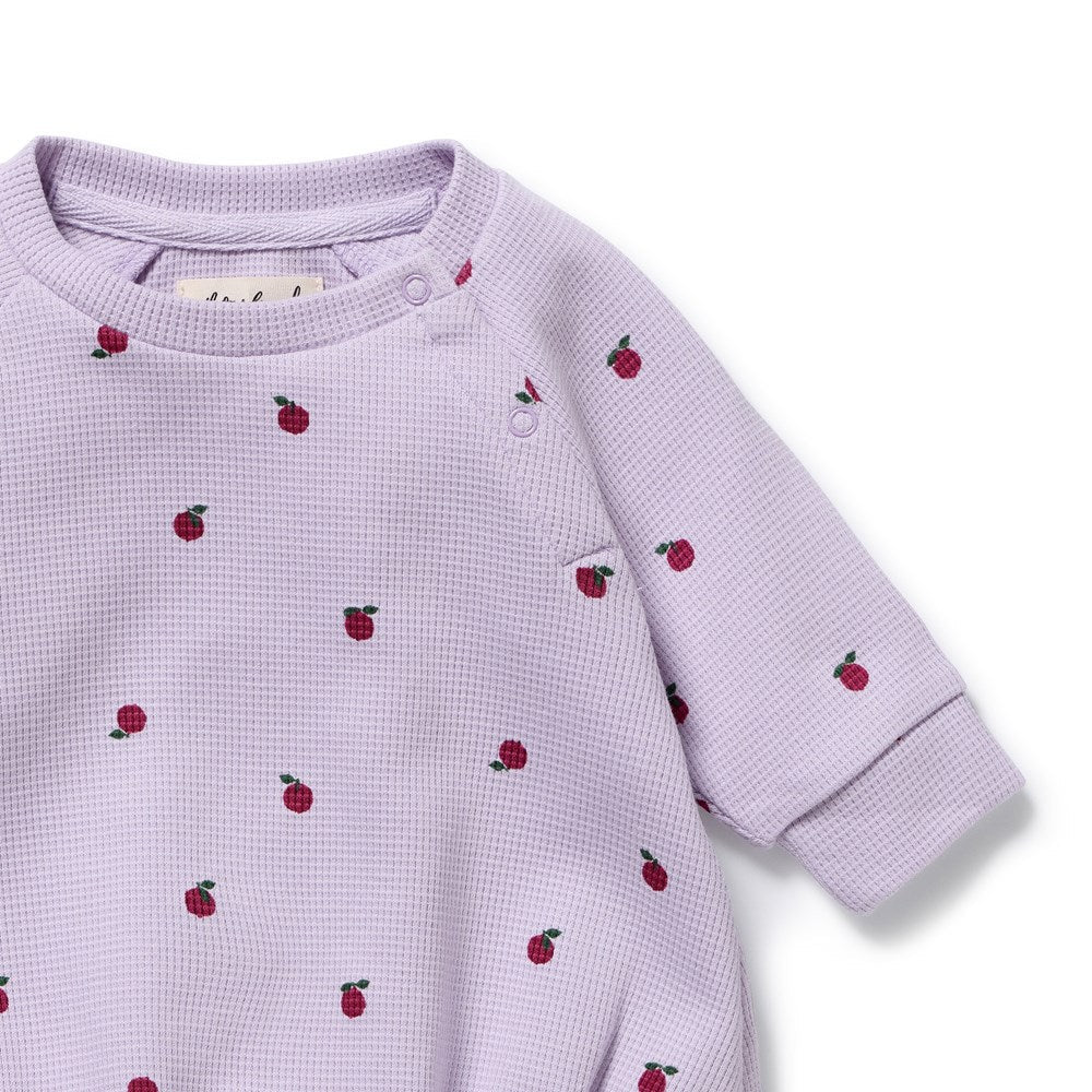 Organic Waffle Bodysuit | Berry Plum