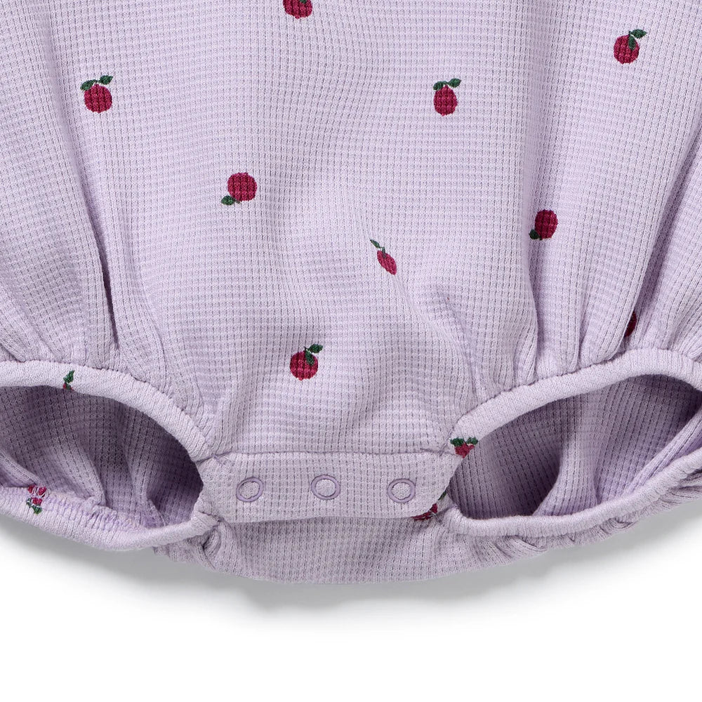 Organic Waffle Bodysuit | Berry Plum