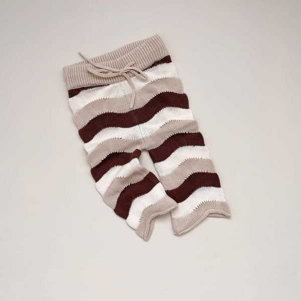 Trio Wave Knitted Pants l Earth