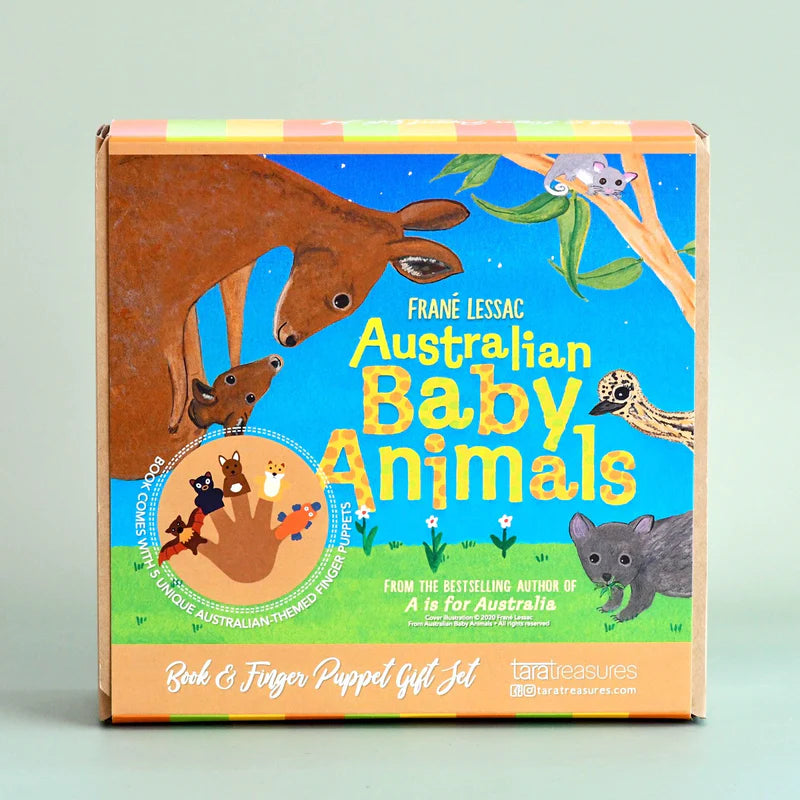 Book & Felt Finger Puppets | Australian Baby Animals