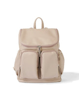 Nappy Backpack l Oat Dimple Faux Leather