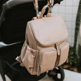 Nappy Backpack l Oat Dimple Faux Leather