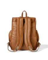 Nappy Backpack l Tan Faux Leather