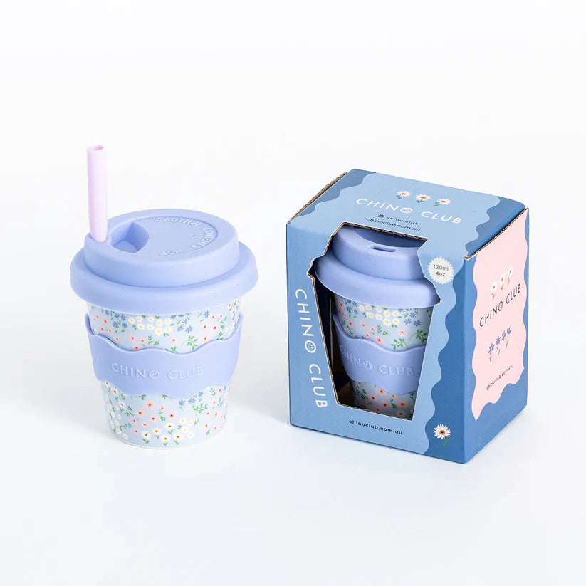 Reusable Baby Chino Cup l Blue Floral