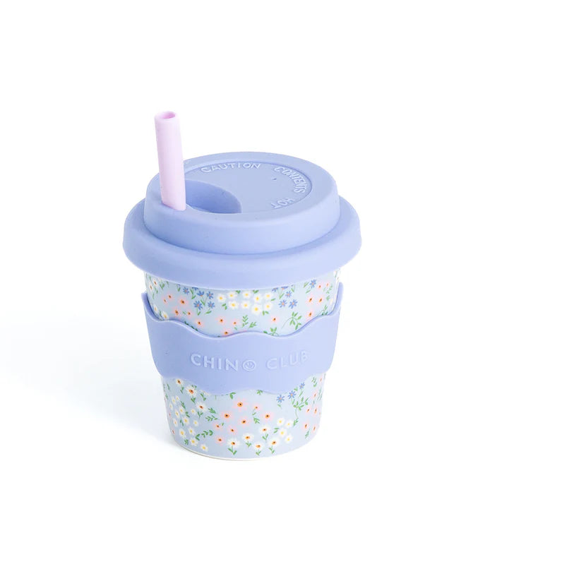 Reusable Baby Chino Cup l Blue Floral