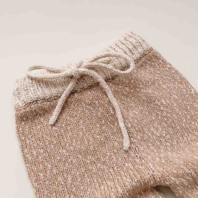 Cotton Boucle Blocked Pants