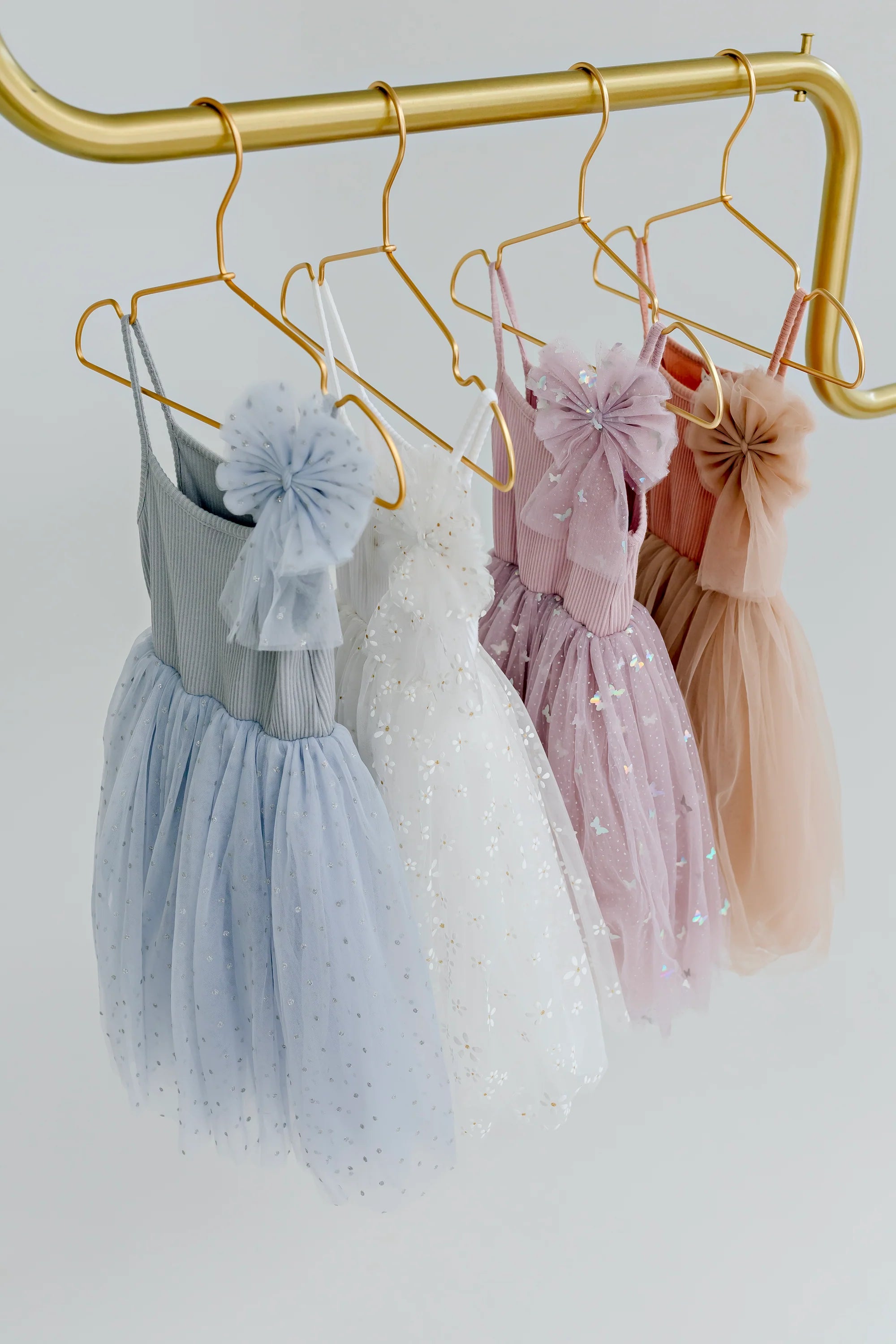 Tulle Party Dress | Dusty Blue Dots