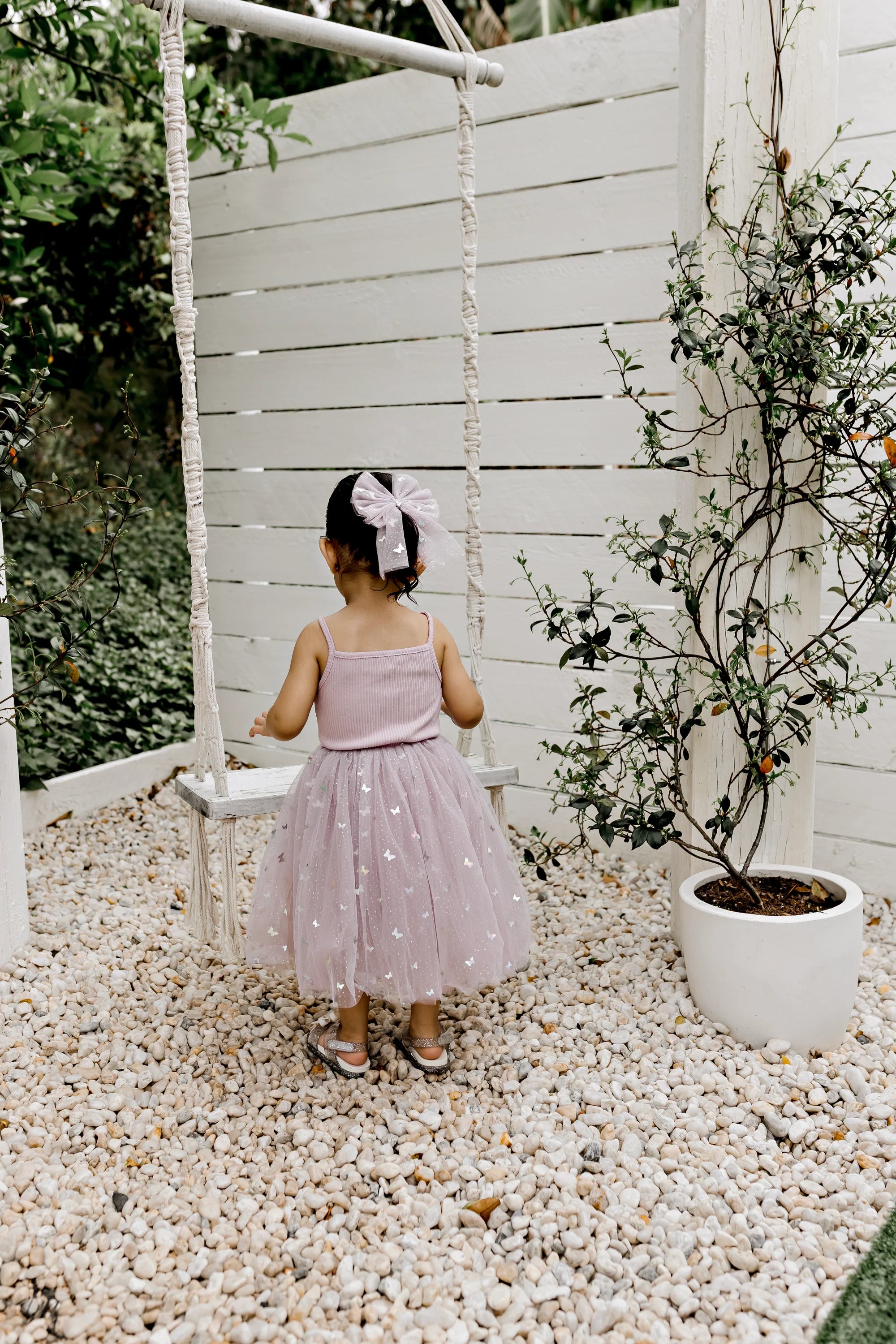 Tulle Party Dress | Mauve Butterfly