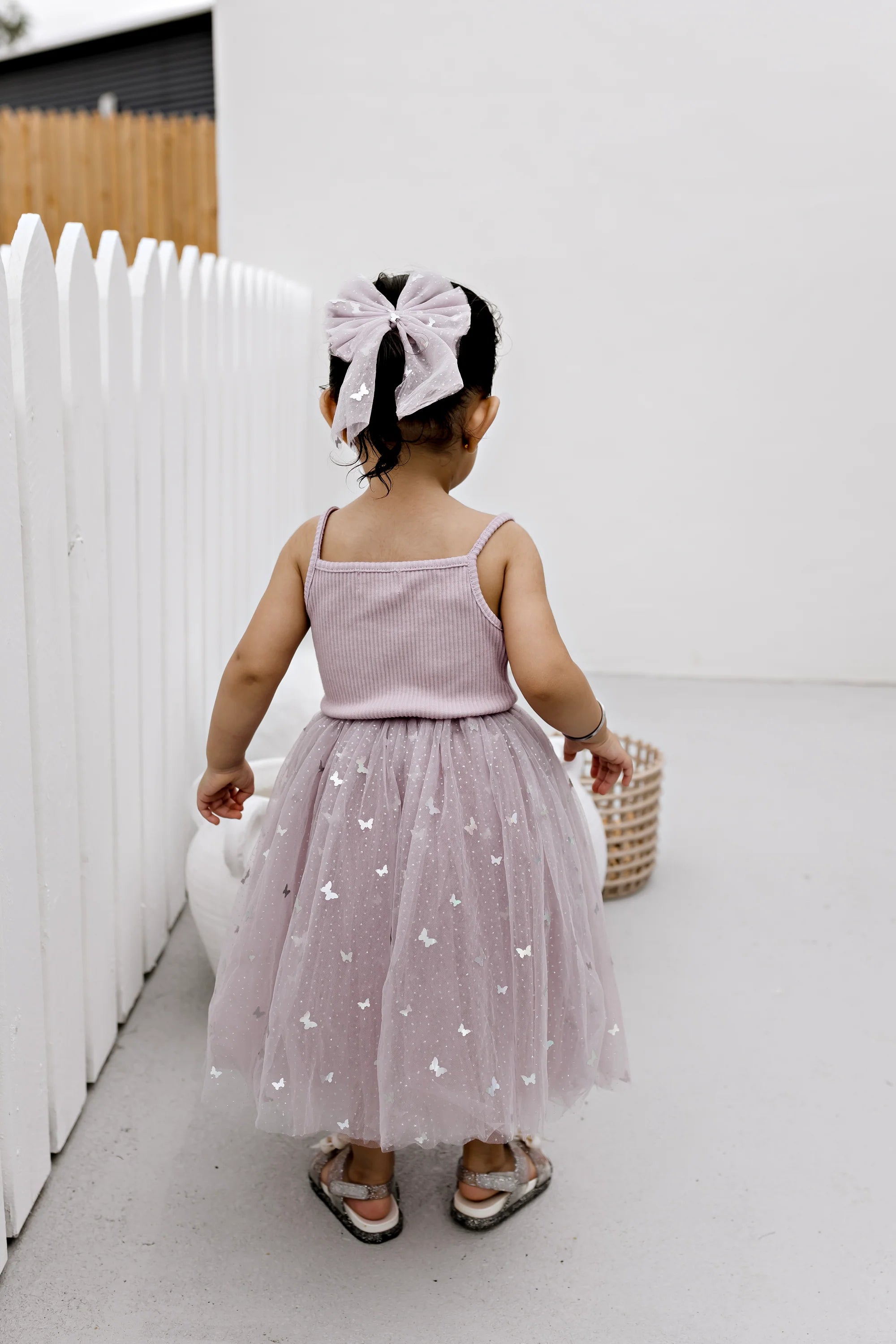Tulle Sailor Bow | Mauve Butterfly