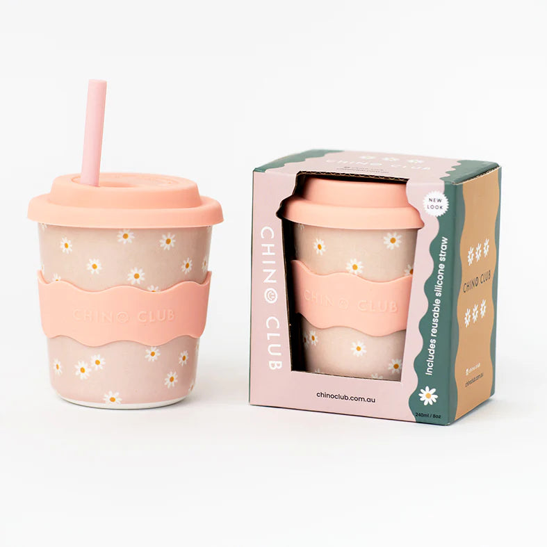 Reuseable Kids Keep Cup 8oz | Pink Daisy