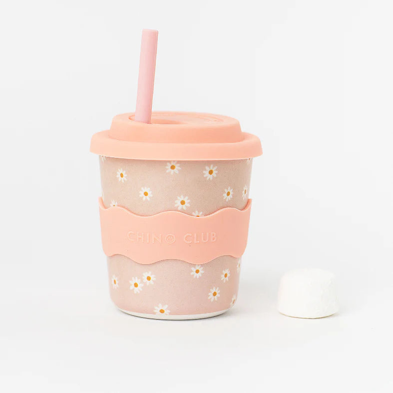 Reuseable Kids Keep Cup 8oz | Pink Daisy