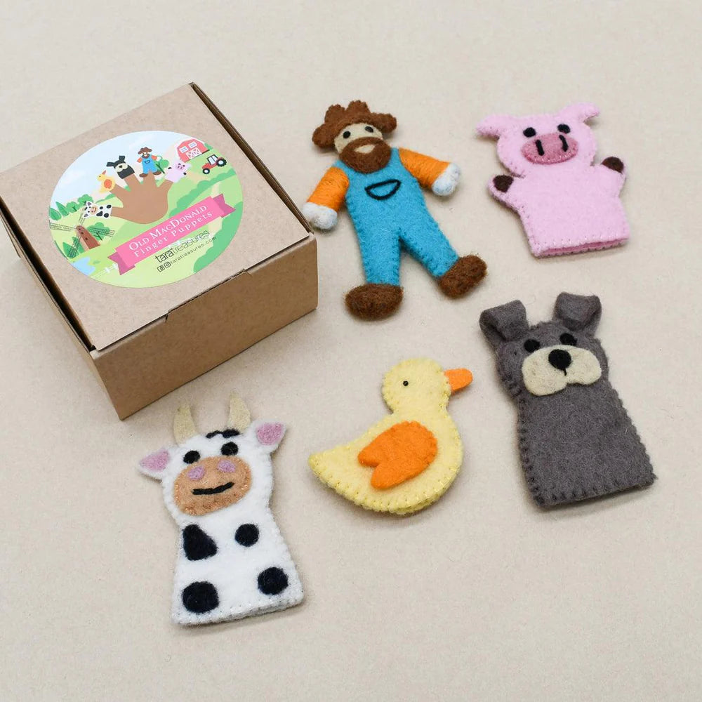 Felt Finger Puppets | Old MacDonald Farm Animals