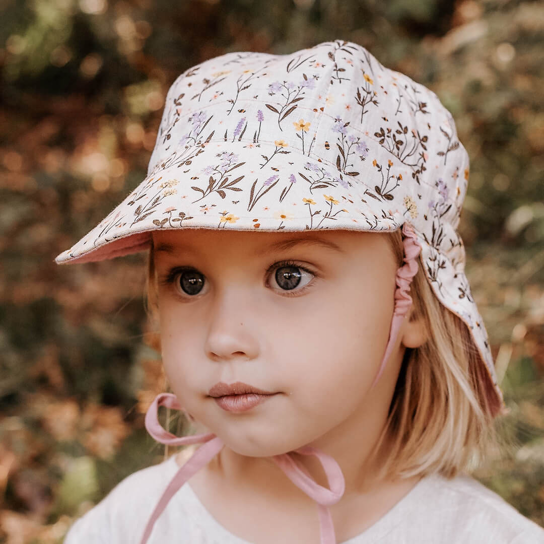Lounger Baby Flap Sun Hat | Provence / Rosa