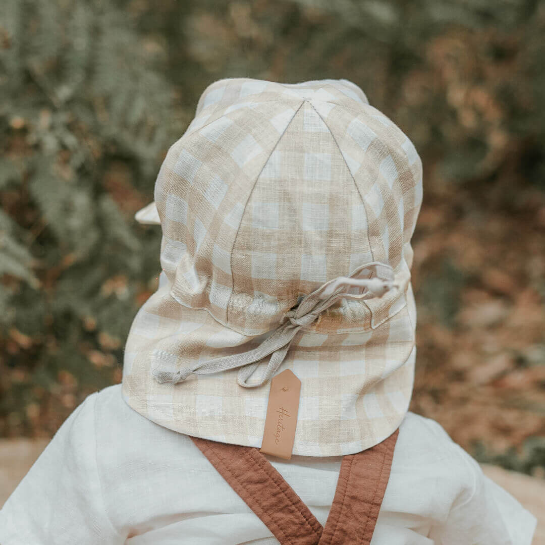 Lounger Baby Flap Sun Hat | Flynn / Flax