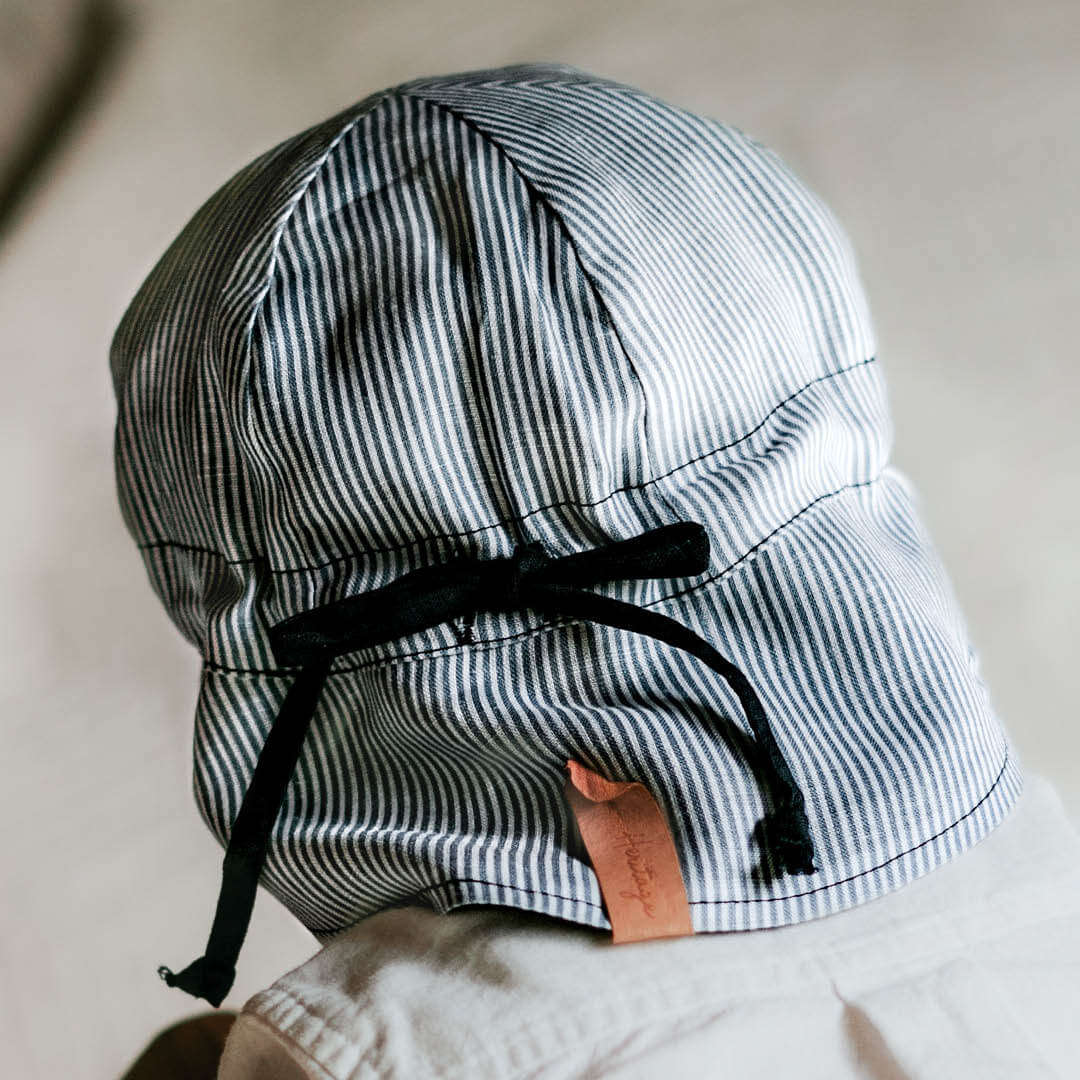 Lounger Baby Flap Sun Hat | Charlie / Indigo