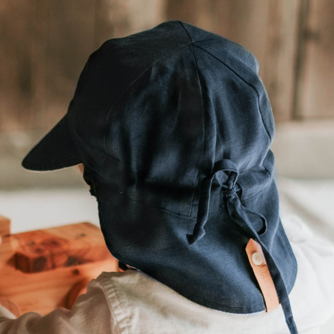 Lounger Baby Flap Sun Hat | Charlie / Indigo