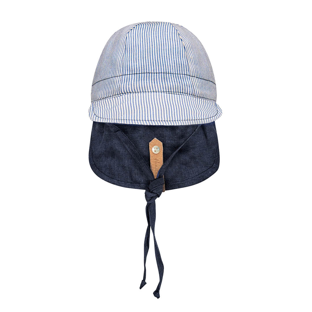 Lounger Baby Flap Sun Hat | Charlie / Indigo