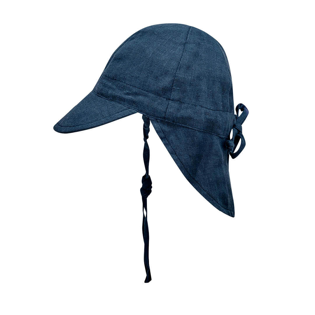 Lounger Baby Flap Sun Hat | Charlie / Indigo