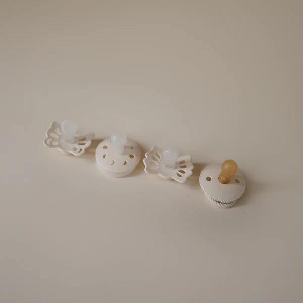 Baby's First Pacifier Dummy | 4 Pack | Cream