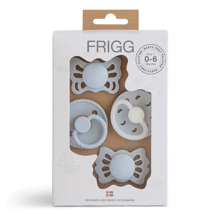 Baby's First Pacifier Dummy | 4 Pack | Powder Blue