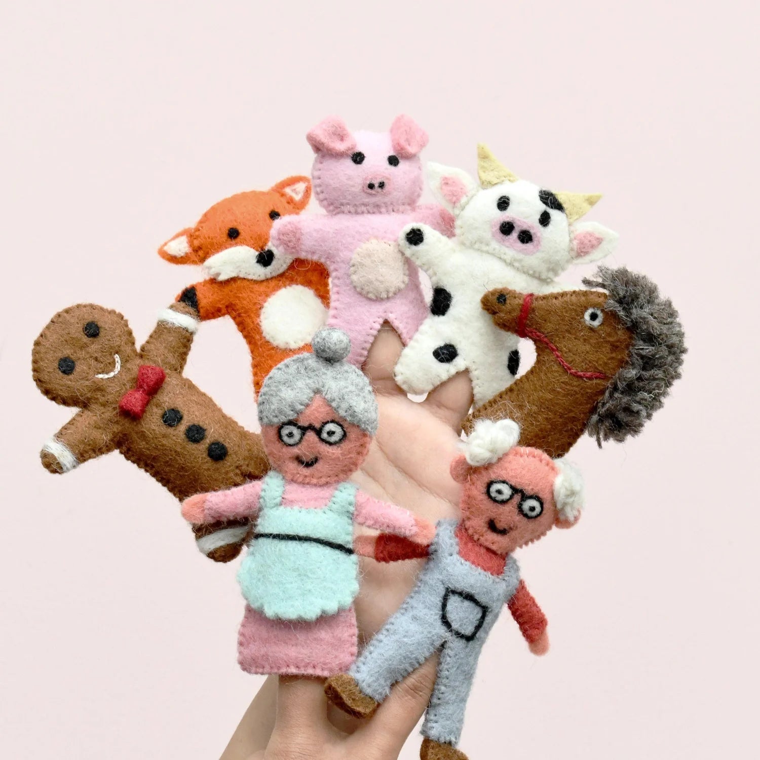 Felt Finger Puppets | Gingerbread Man