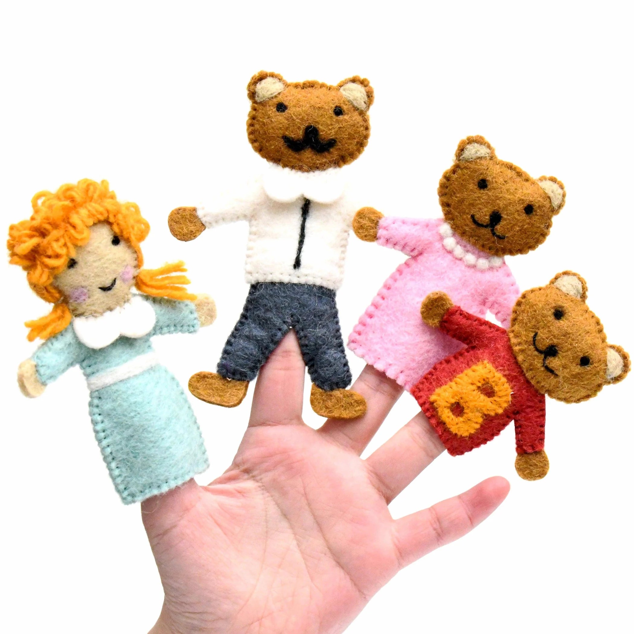 Felt Finger Puppets | Goldielocks & the Three Bears