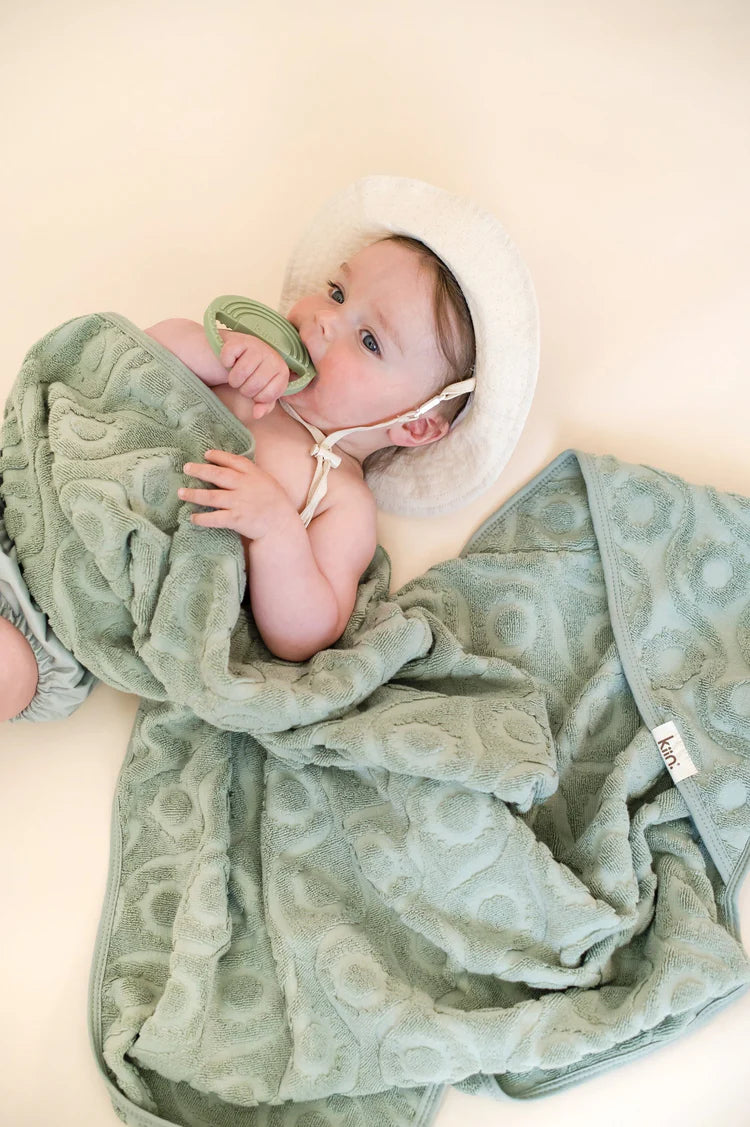Hooded Beach Towel | Retro Sun Sage