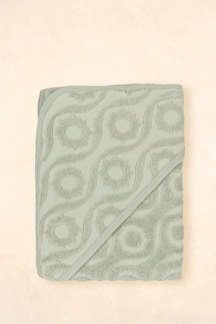Hooded Beach Towel | Retro Sun Sage