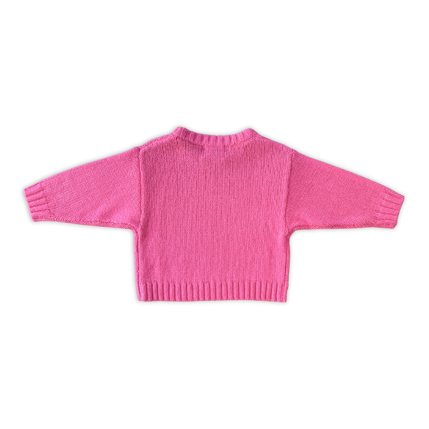 Merino Blend Knit Pull Over - Raspberry
