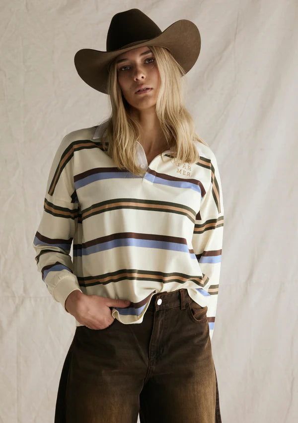 Women's Striped Jersey | Blue/Brown