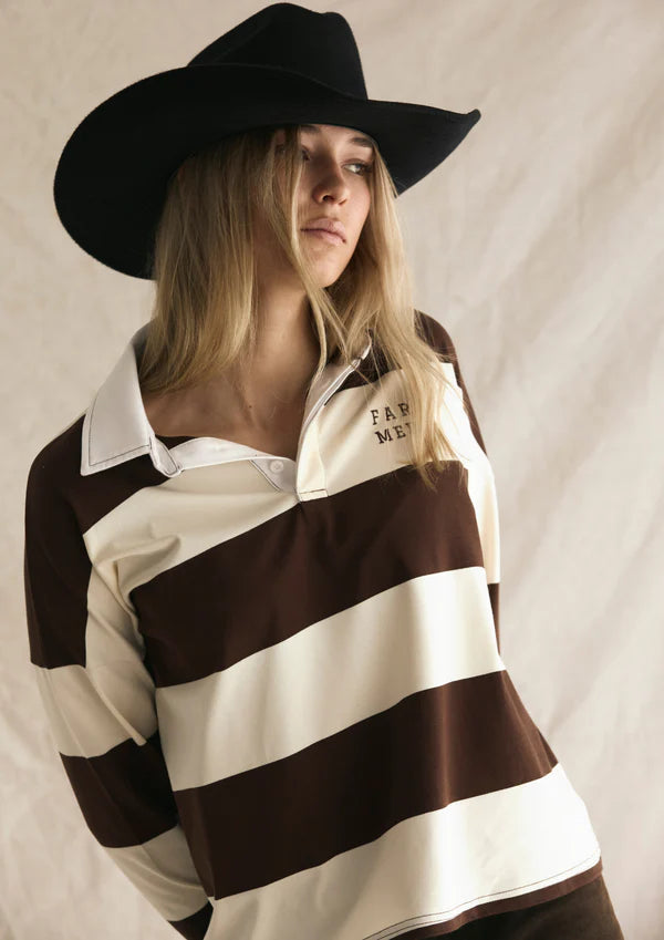 Women's Striped Jersey | Choc/Cream