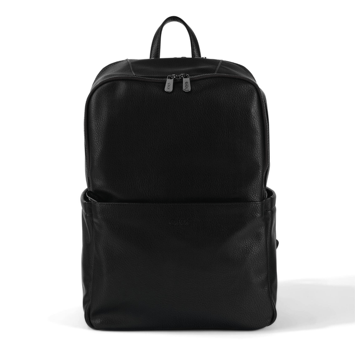 Multitasker Nappy Backpack | Black Faux Leather