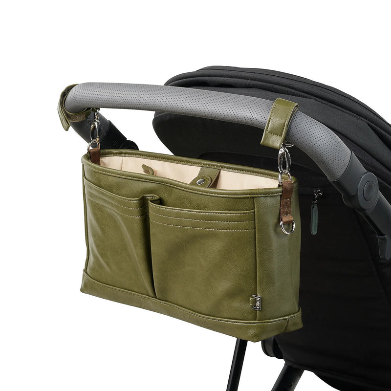 Pram Caddy l Olive Faux Leather