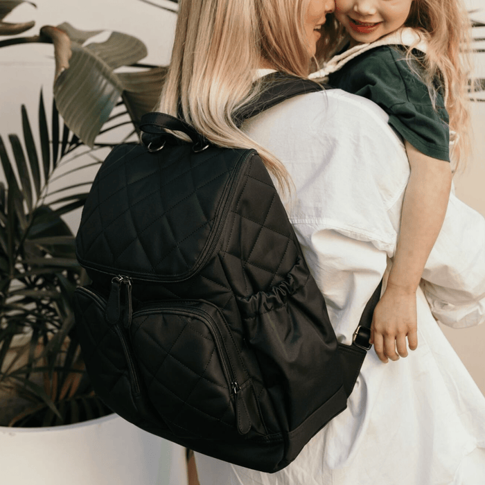 Nappy Backpack l Black Diamond Quilt