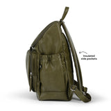 Nappy Backpack l Olive Faux Leather
