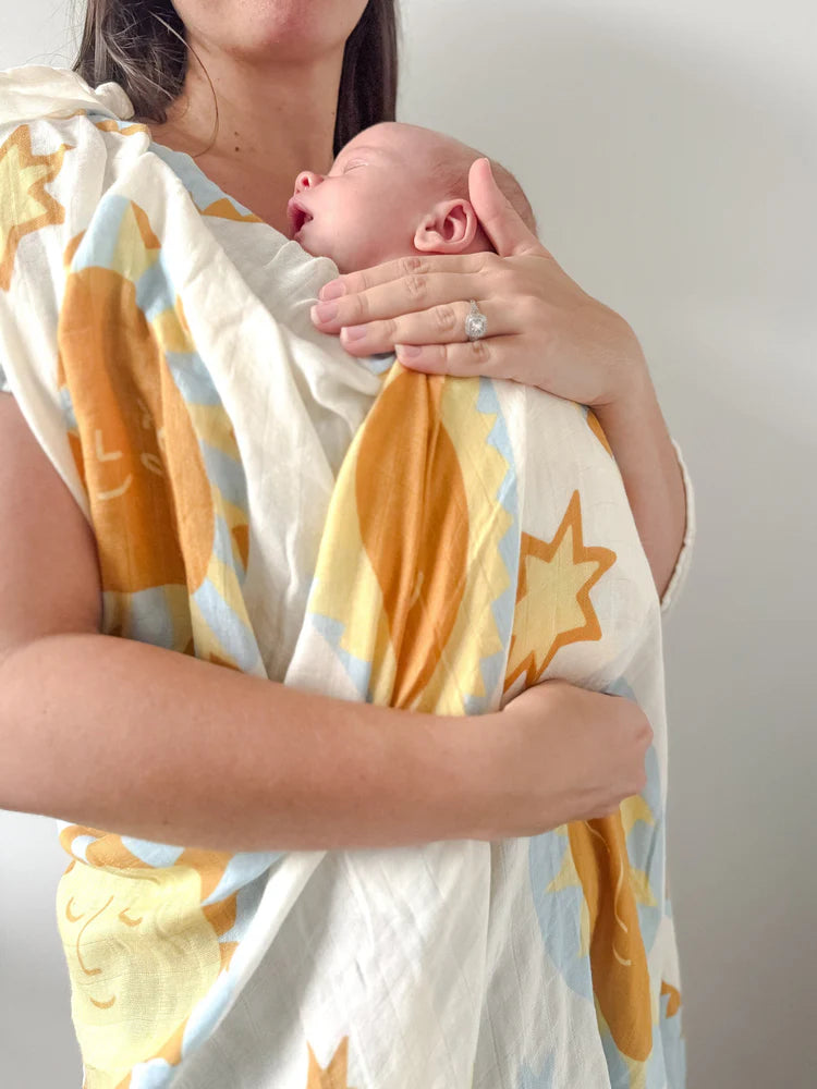 Organic Muslin Swaddle | Sunny Day