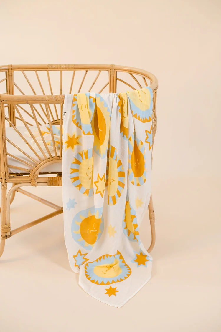 Organic Muslin Swaddle | Sunny Day