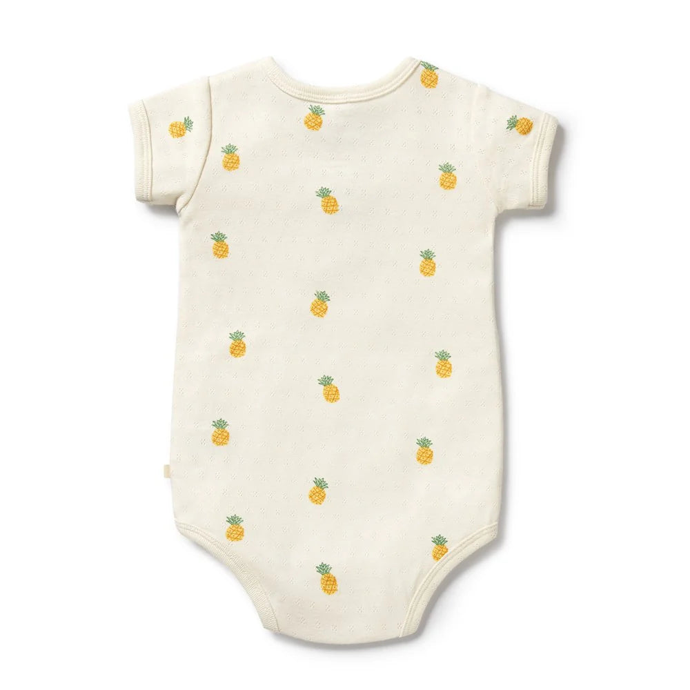 Organic Pointelle Henley Bodysuit | Piney Pals