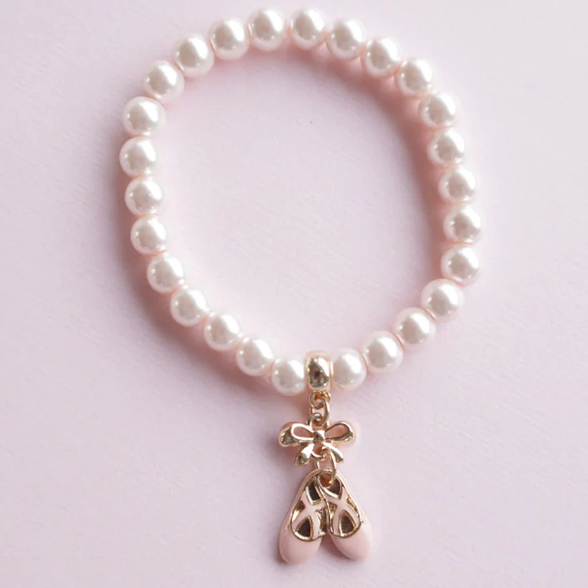 Kids Bracelet | Pink Pearl Ballet Slippers