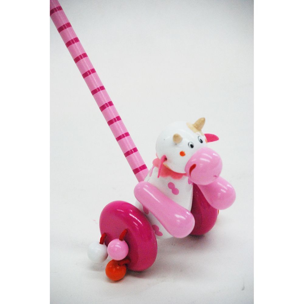 Wooden Cow Push Along