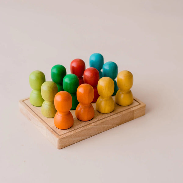 Large Rainbow People On Wooden Toy