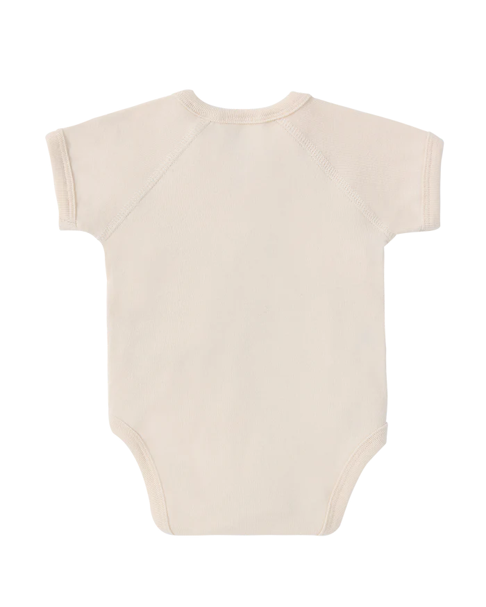 Organic Unisex Short Sleeve Bodysuit | Egg Shell