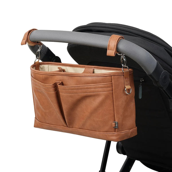 Pram Caddy l Tan Faux Leather