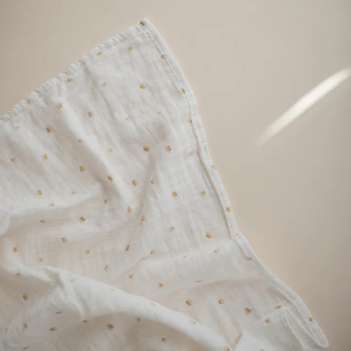 Organic Cotton Swaddle | Crowns