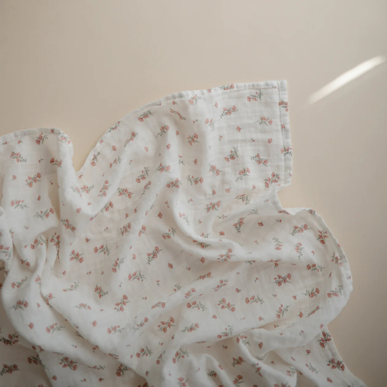 Organic Cotton Swaddle | Pink Flowers