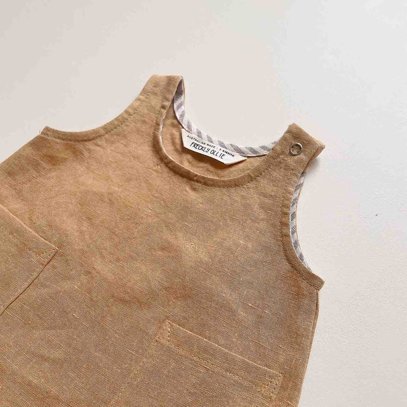 Avery Unisex Linen Tank | Honey