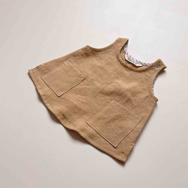 Avery Unisex Linen Tank | Honey